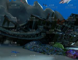 海底沉船场景Blend工程源文件