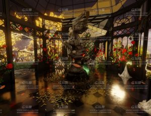 墓园环境场景Blend工程源文件