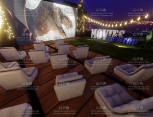 天台派对场景Blend工程源文件