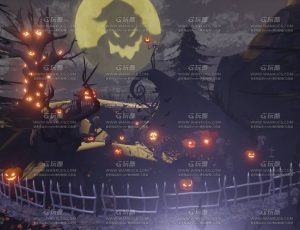 万圣节噩梦场景Blend工程源文件