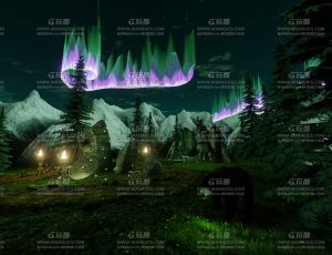 野蛮人武器装备场景Blend工程源文件