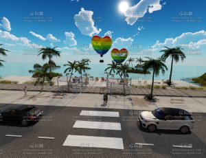 夏日海滩环境场景Blend工程源文件