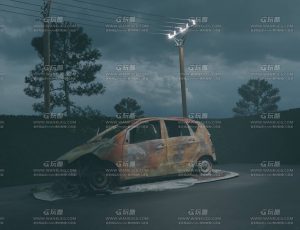 郊区停车场Blend工程源文件