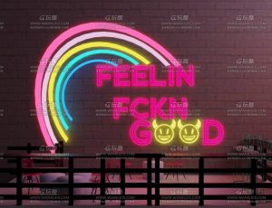 霓虹灯小阳台场景Blend工程源文件