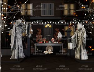 万圣节街道Blend工程源文件