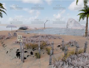 海滩场景环境Blend工程源文件