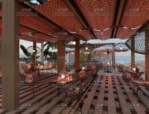 海滩休闲环境场景Blend工程源文件