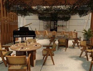 湖边餐厅Blend工程源文件