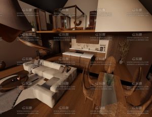 湖边度假屋环境Blend工程源文件