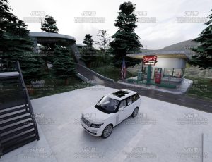 郊区小服务区Blend工程源文件