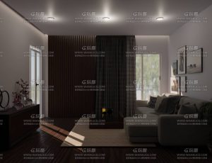 普通人家的客厅场景Blend工程源文件