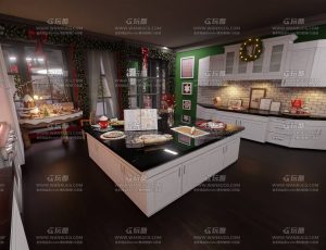 圣诞厨房环境场景Blend工程源文件