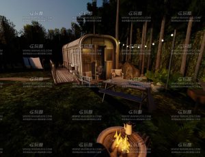 户外自然场景野炊环境Blend工程源文件