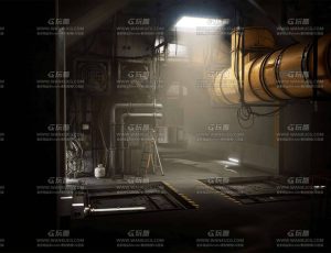 UE5素材—通风口大隧道环境场景