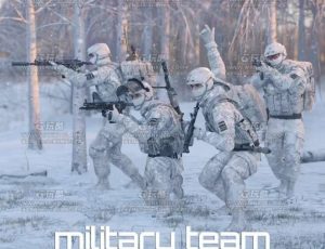 冬季特种兵战士武器模型包Blend资产库