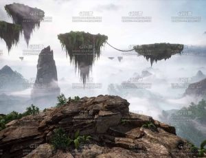 UE5素材—浮空岛环境场景