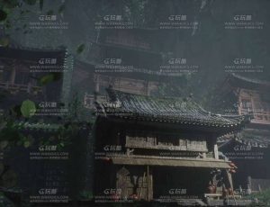 UE5素材—深山老林古代废弃建筑场景环境