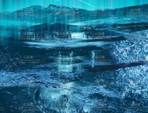 蓝色科幻概念空间环境场Blend工程源文件