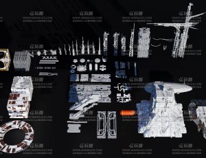 科技资产零部件合辑模型包Blend资产库
