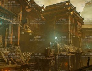 UE5素材—古代运河建筑环境场景