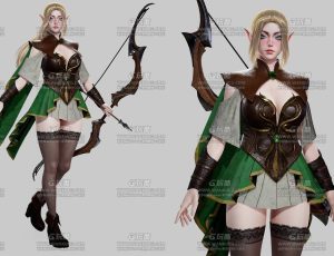 UE5素材—女精灵弓箭手