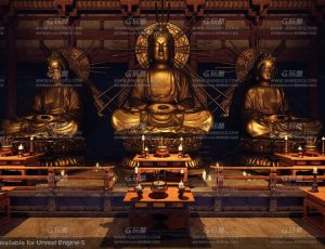 UE5素材—中国亚洲古代大型寺庙场景