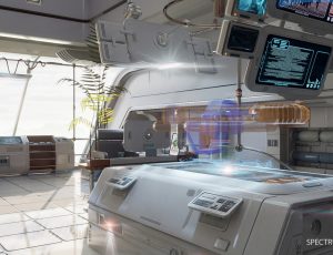 UE5素材—光谱星系科幻未来空间
