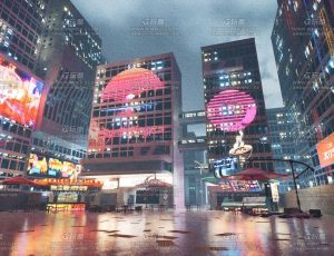 赛博朋克美食街城市场景Blend工程源文件