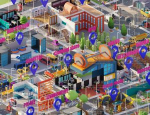 卡通城市景观场景Blend工程源文件