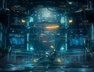 高级科幻改造人培养室场景C4D工程源文件