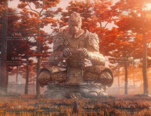 悟空佛像场景C4D工程源文件