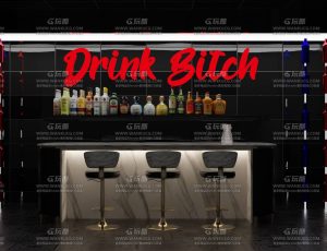 时尚酒吧静吧场景Blend工程源文件