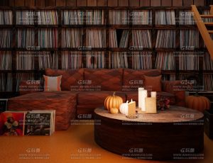 万圣节主题书房Blend工程源文件