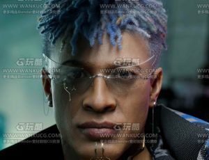 超写实逼真赛博朋克男人Blend模型