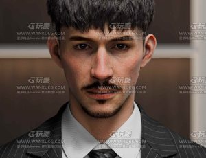 超写实逼真西班牙男人Blend模型