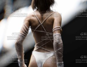 超写实逼真高级感女模特Blend模型