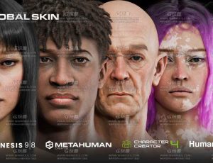 一键终极超写实逼真人物皮肤生成器Blend工程源文件