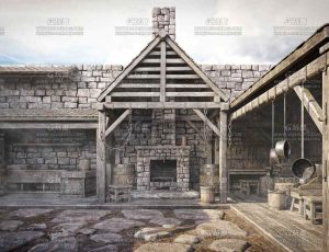 中世纪工匠库房场景Blend工程源文件