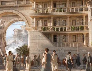 希腊圣城集镇场景Blend工程源文件