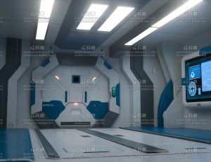 科幻密闭室环境场景Blend工程源文件