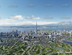 大型城市程序化生成场景Blend工程源文件