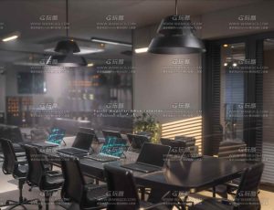 高精度写实黑客套房工作室动画场景Blend工程源文件