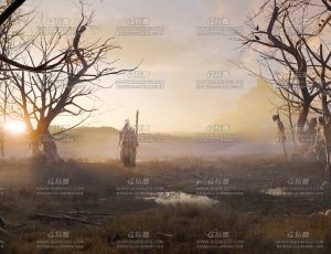 被诅咒的树林郊区场景Blend工程源文件