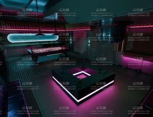 赛博朋克娱乐厅场景Blend工程源文件