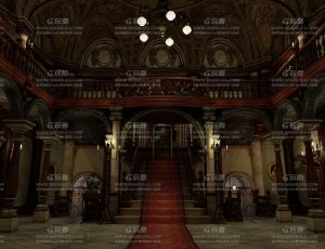 维多利亚复古风格豪宅室内Blend工程源文件