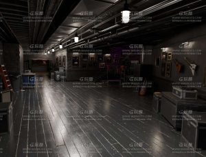 音乐演唱会后台场景Blend工程源文件