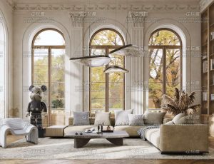 超写实现代西欧大客厅Blend工程源文件