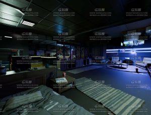 科幻赛博朋克公寓场景环境Blend工程源文件