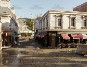 欧洲繁华街道场景Blend工程源文件