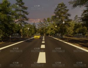 林中公路环境场景Blend工程源文件